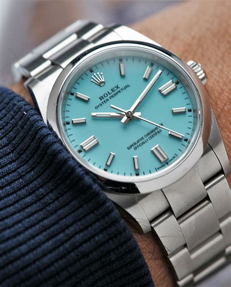 rolex blue face leather|rolex tiffany blue face.